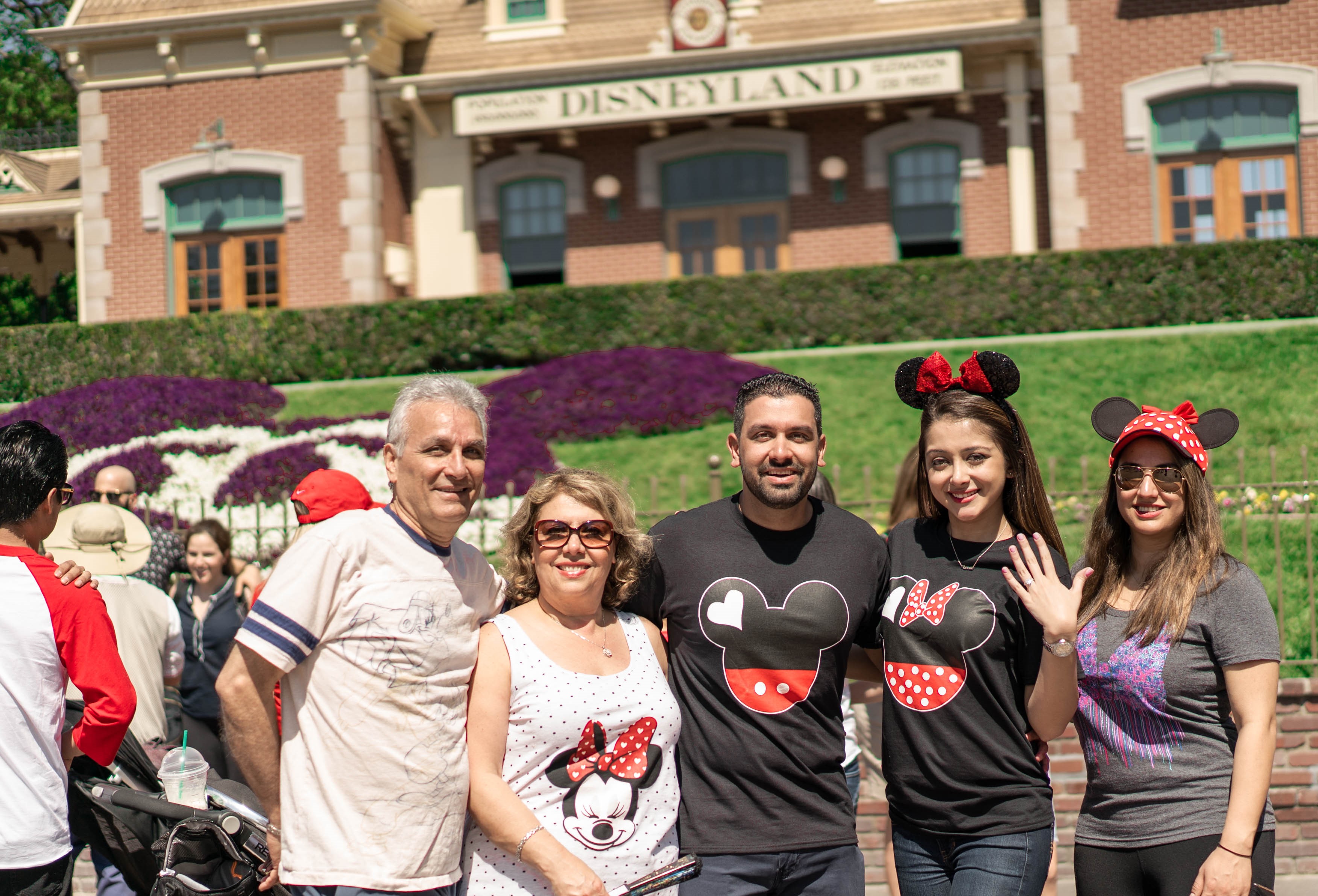 Kamrava family members enjoying a day together at Disneyland